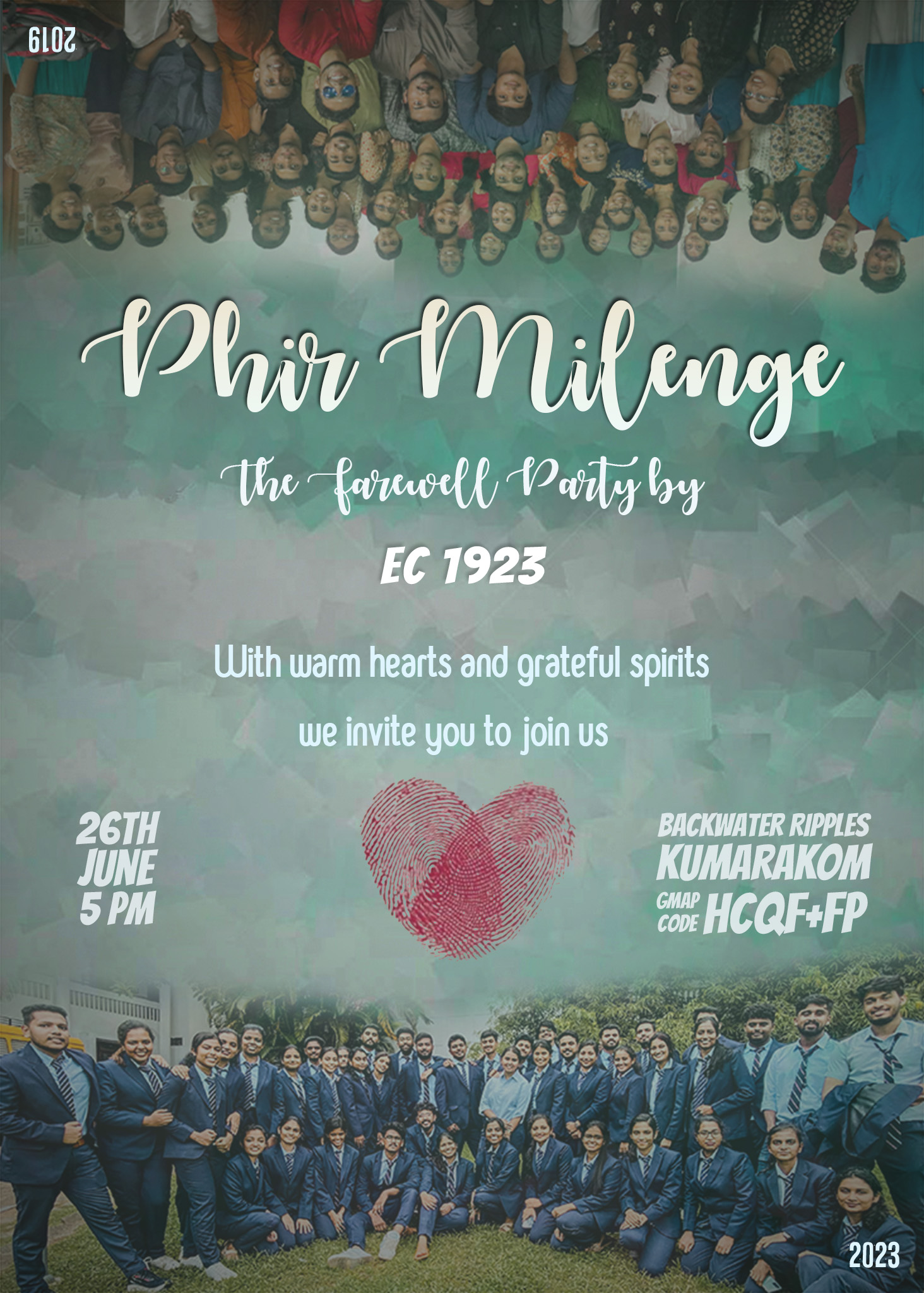 Farewell event poster